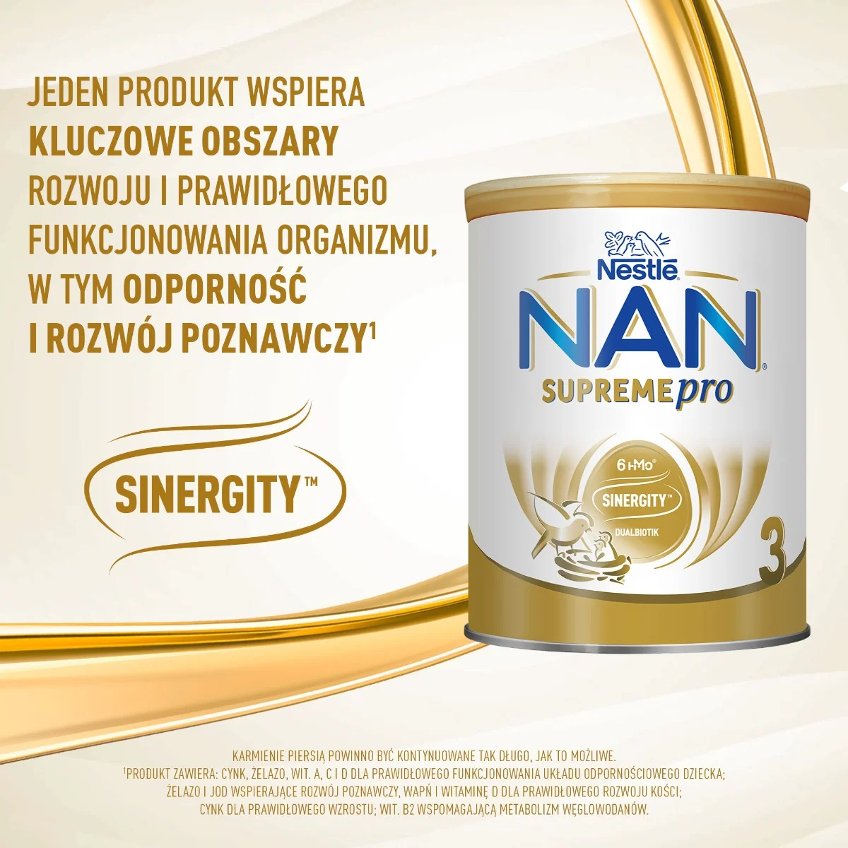 Nan Supremepro 3 produkt na bazie mleka dla dzieci powyżej 1 roku życia, 800 g