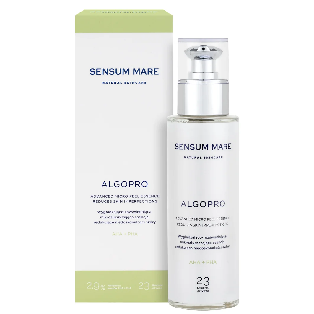 Sensum Mare Algopro wygładzająco-rozświetlająca mikrozłuszczająca esencja redukująca niedoskonałości skóry, 100 ml