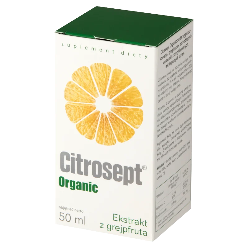 Citrosept Organic Ekstrakt z grejpfruta suplement diety, 50 ml