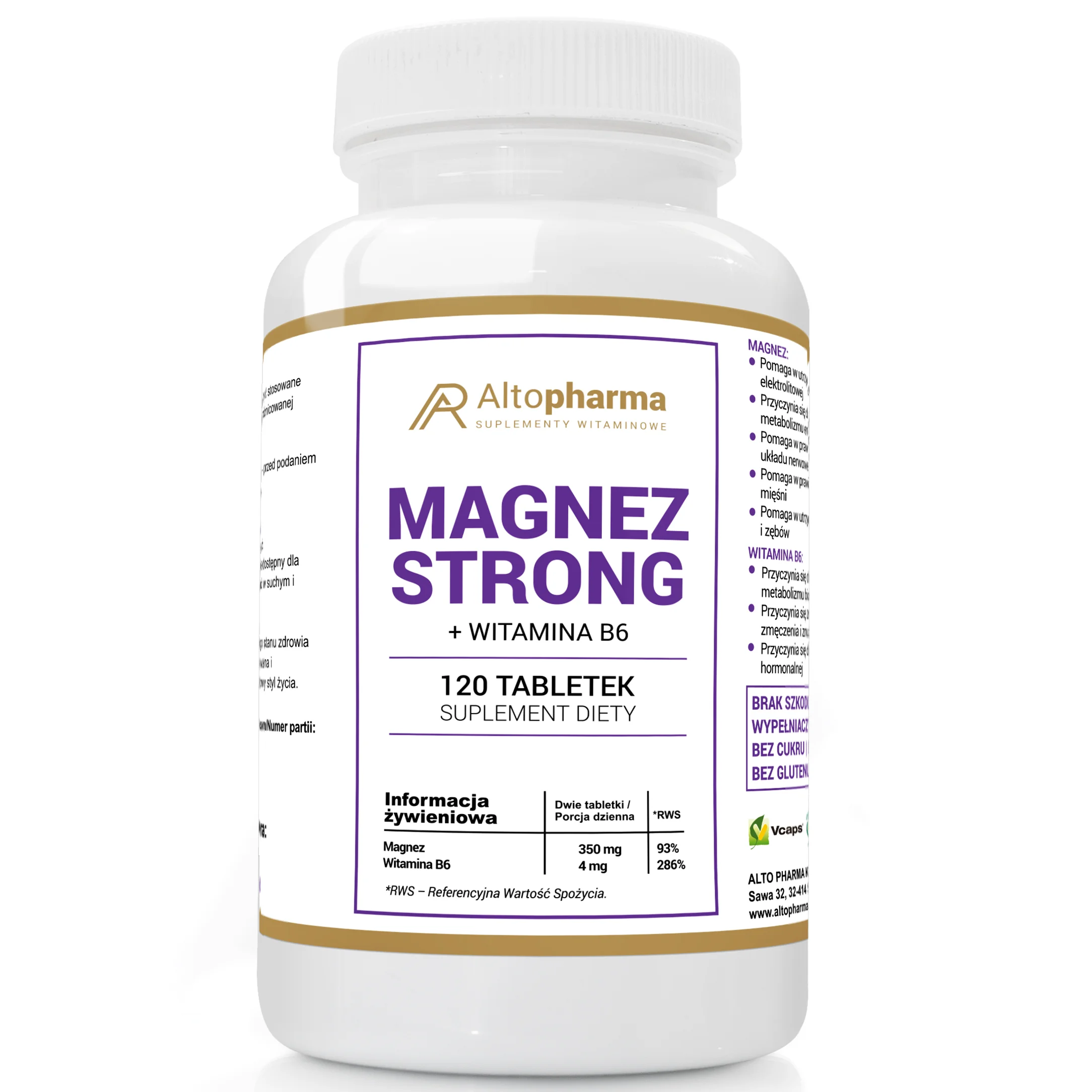 Altopharma Magnez Strong + Witamina B6 120 tabletek