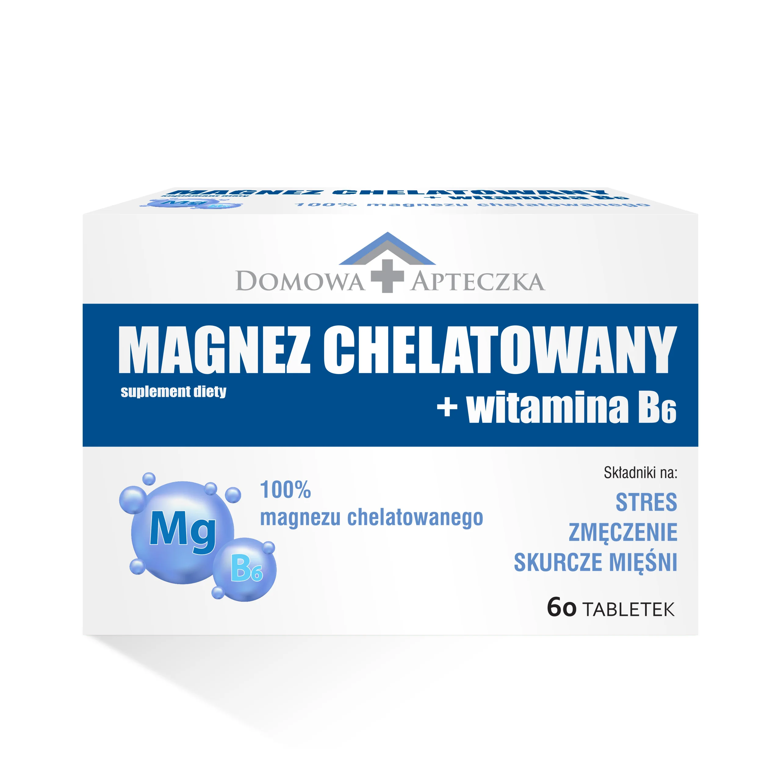 Domowa Apteczka Magnez Chelatowany + Witamina B6 60 tabletek