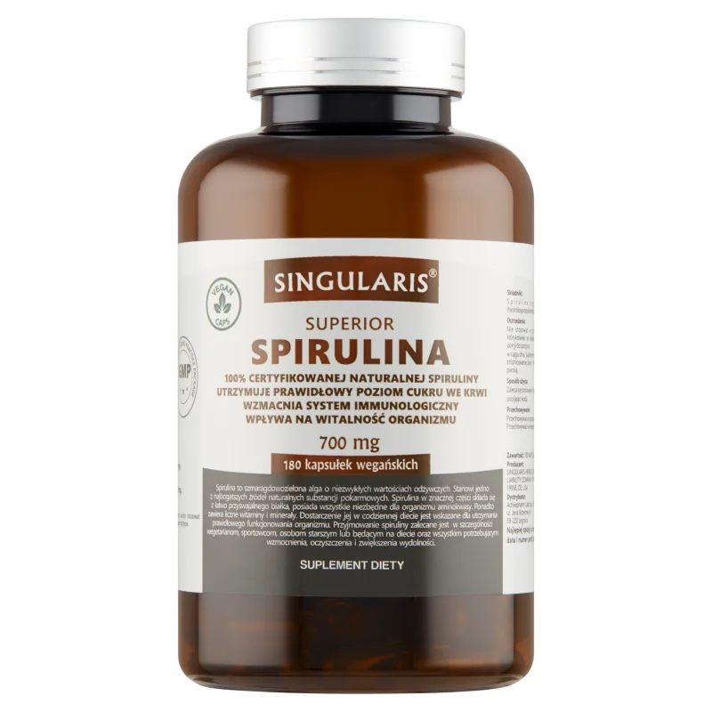 Singularis Superior Spirulina 700 mg 180 kapsułek