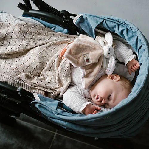 Babyono przytulanka kocyk Baby Bunny