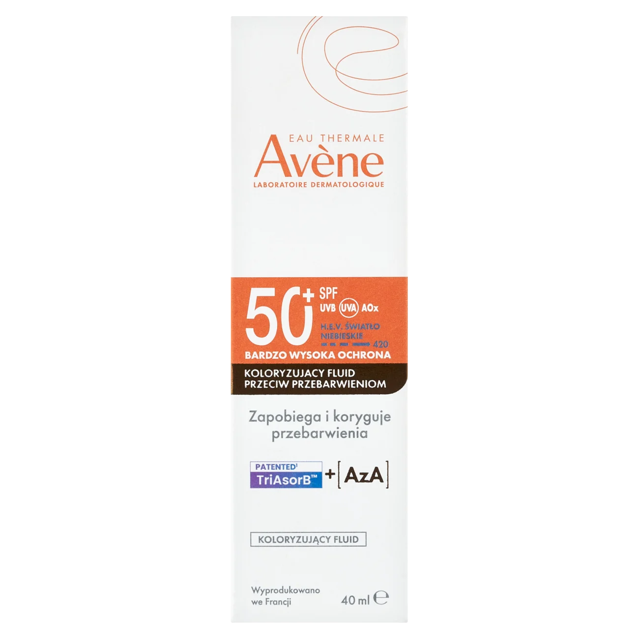 Avène Bardzo wysoka ochrona przeciwsłoneczna koloryzujący fluid przeciw przebarwieniom SPF 50+, 40 ml