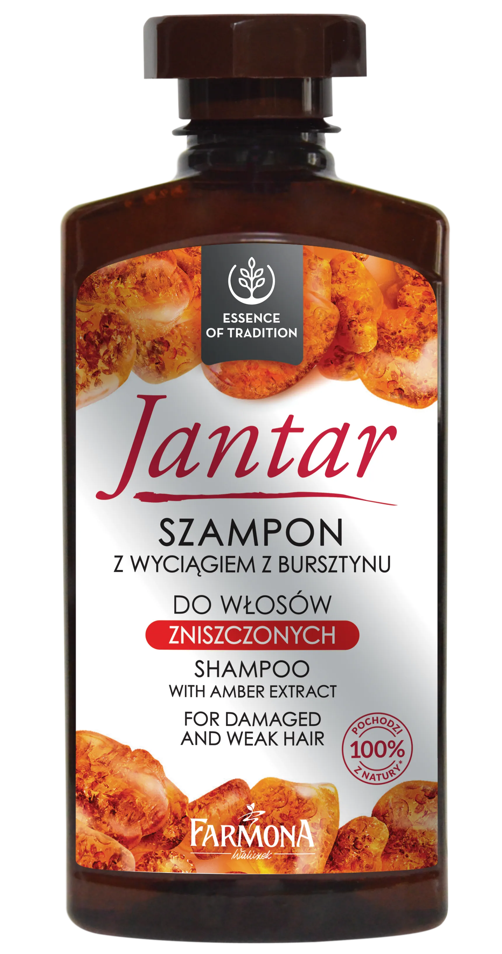 Jantar, szampon z wyciągiem z bursztynu, 330 ml