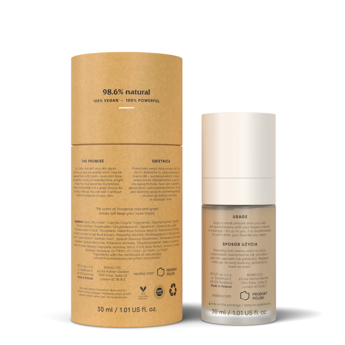 Resibo Self Love krem BB natural beige, 30 ml