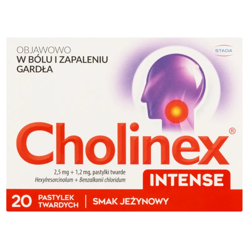 Cholinex Intense, 2,5 mg + 1,2 mg, 20 pastylek twardych