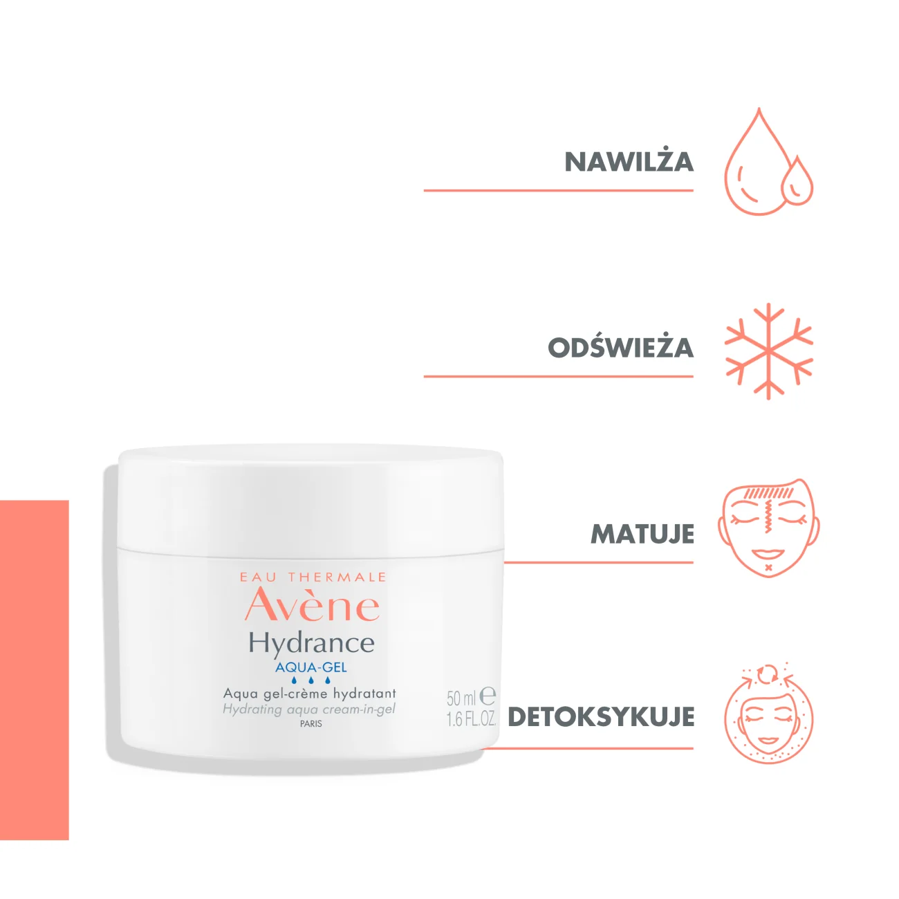 Avene Hydrance Aqua Gel krem-żel, 50 ml