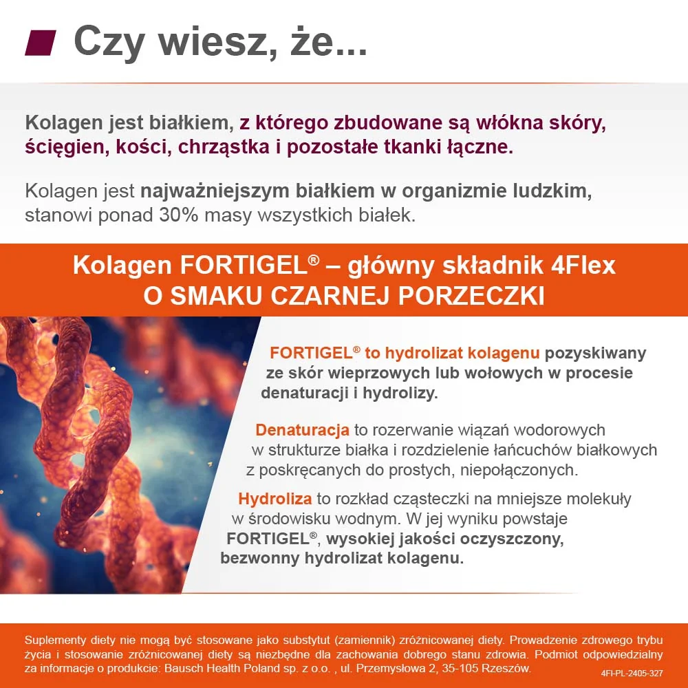 4Flex proszek smak czarnej porzeczki, 30 saszetek