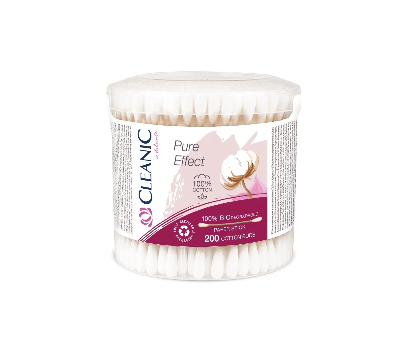 Cleanic Pure Effect patyczki higieniczne w pudełku, 200 szt.