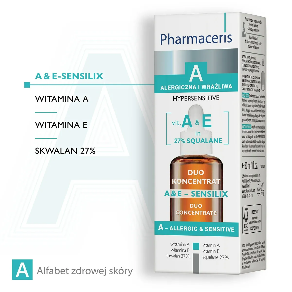 Pharmaceris A AE Sensilix, duo koncentrat z witaminami A i E, 30 ml 