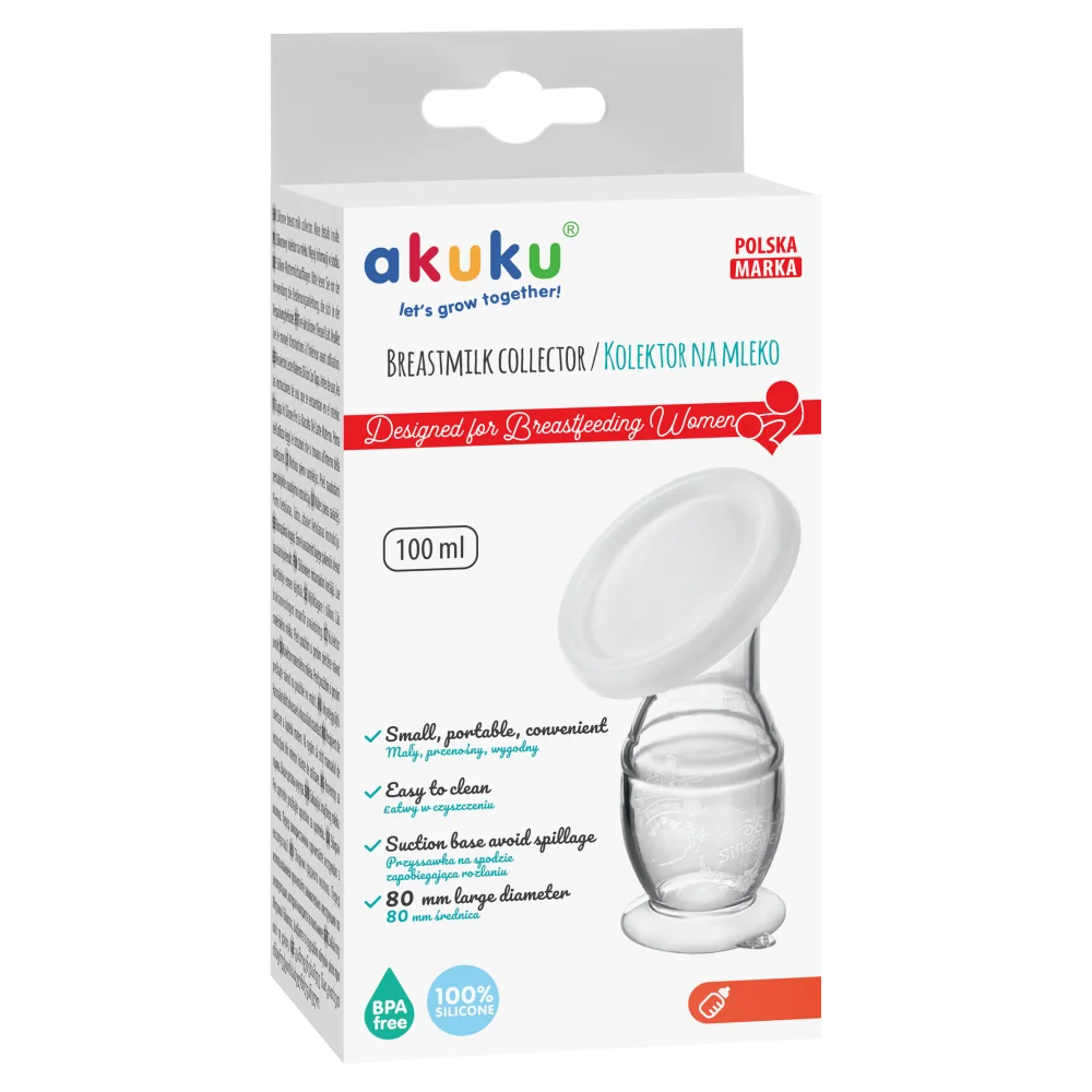 Akuku silikonowy kolektor na mleko, 1 szt.