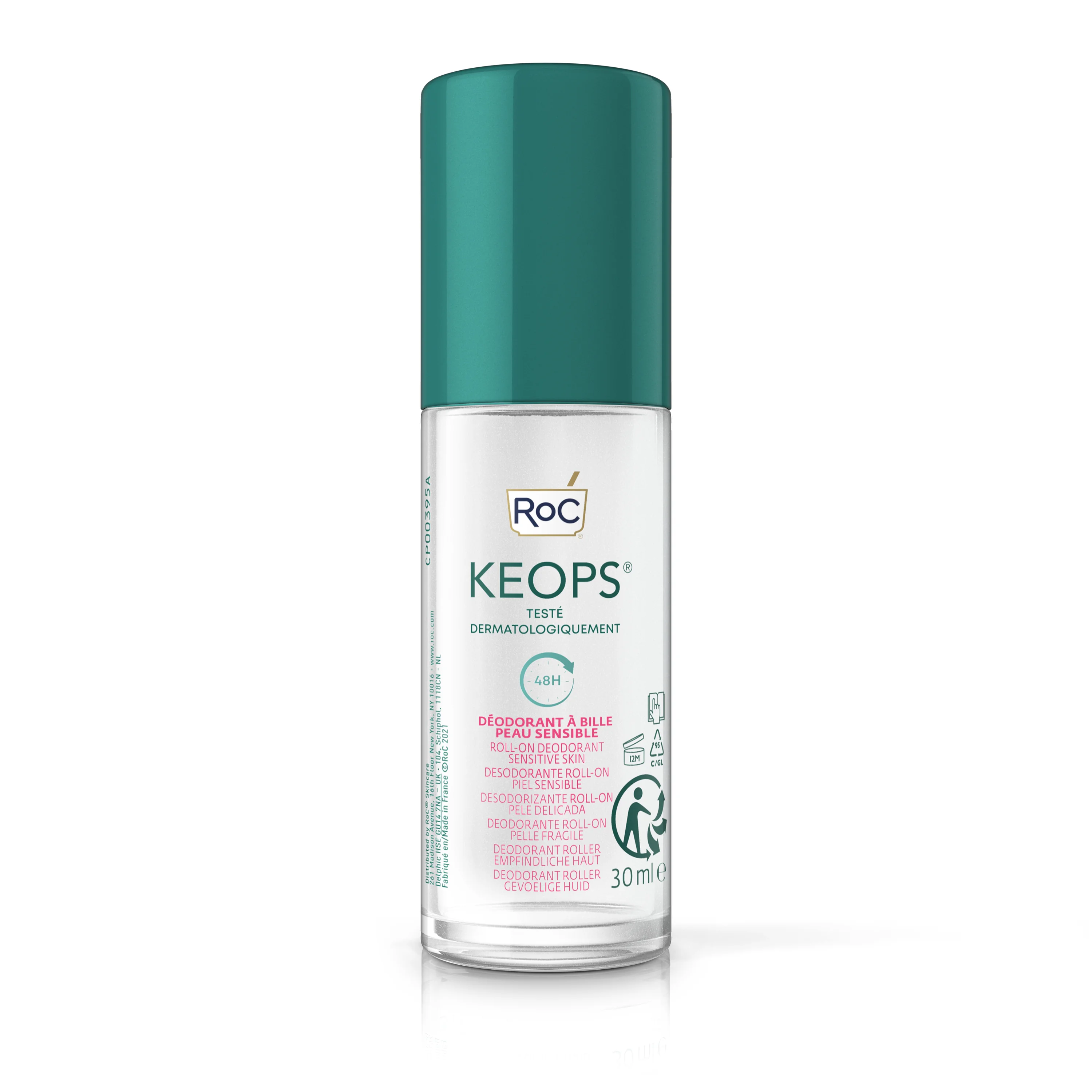 RoC Keops® dezodorant roll-on do skóry wrażliwej, 30 ml