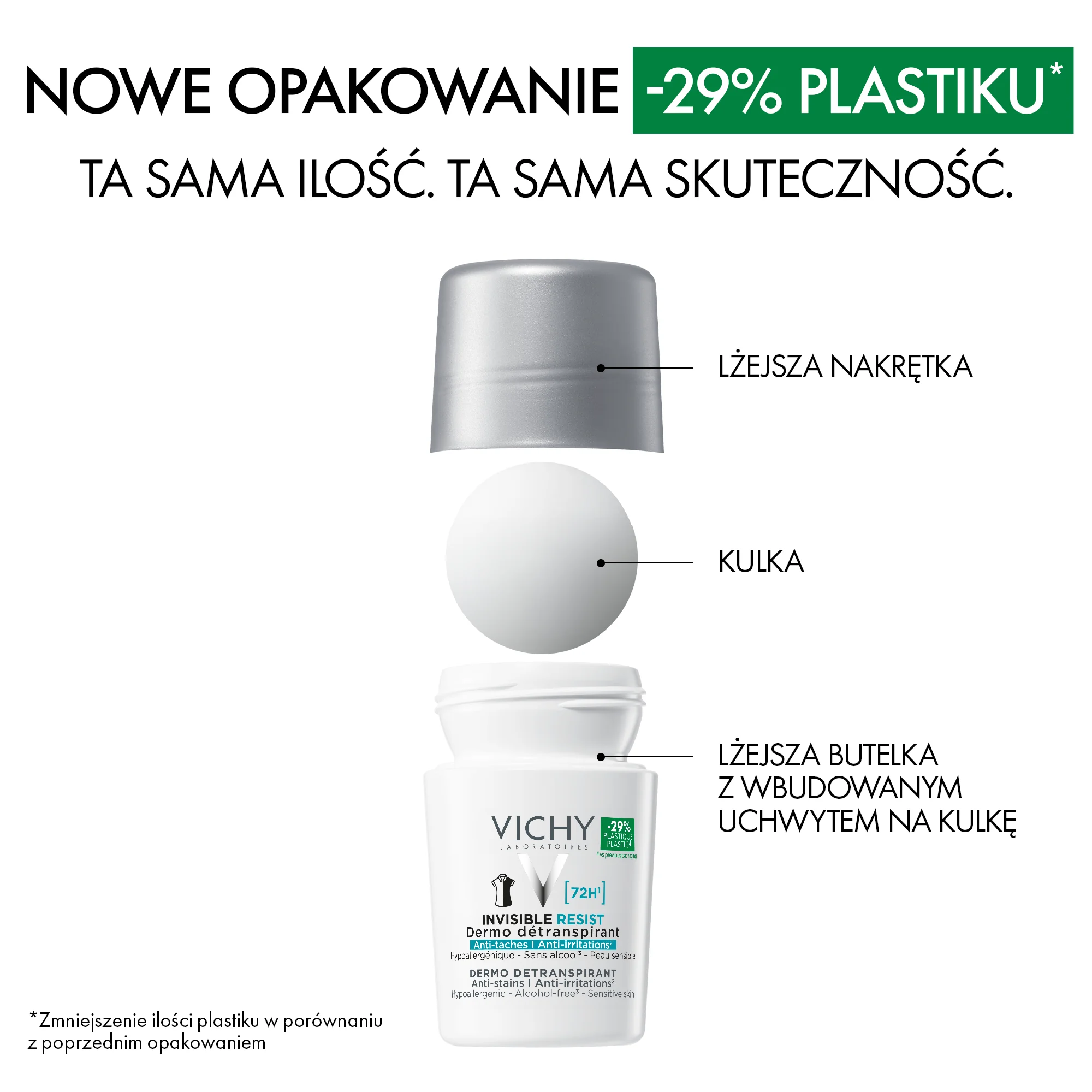 Vichy Invisible Resist Antyperspirant w kulce przeciw śladom 72h, 50ml