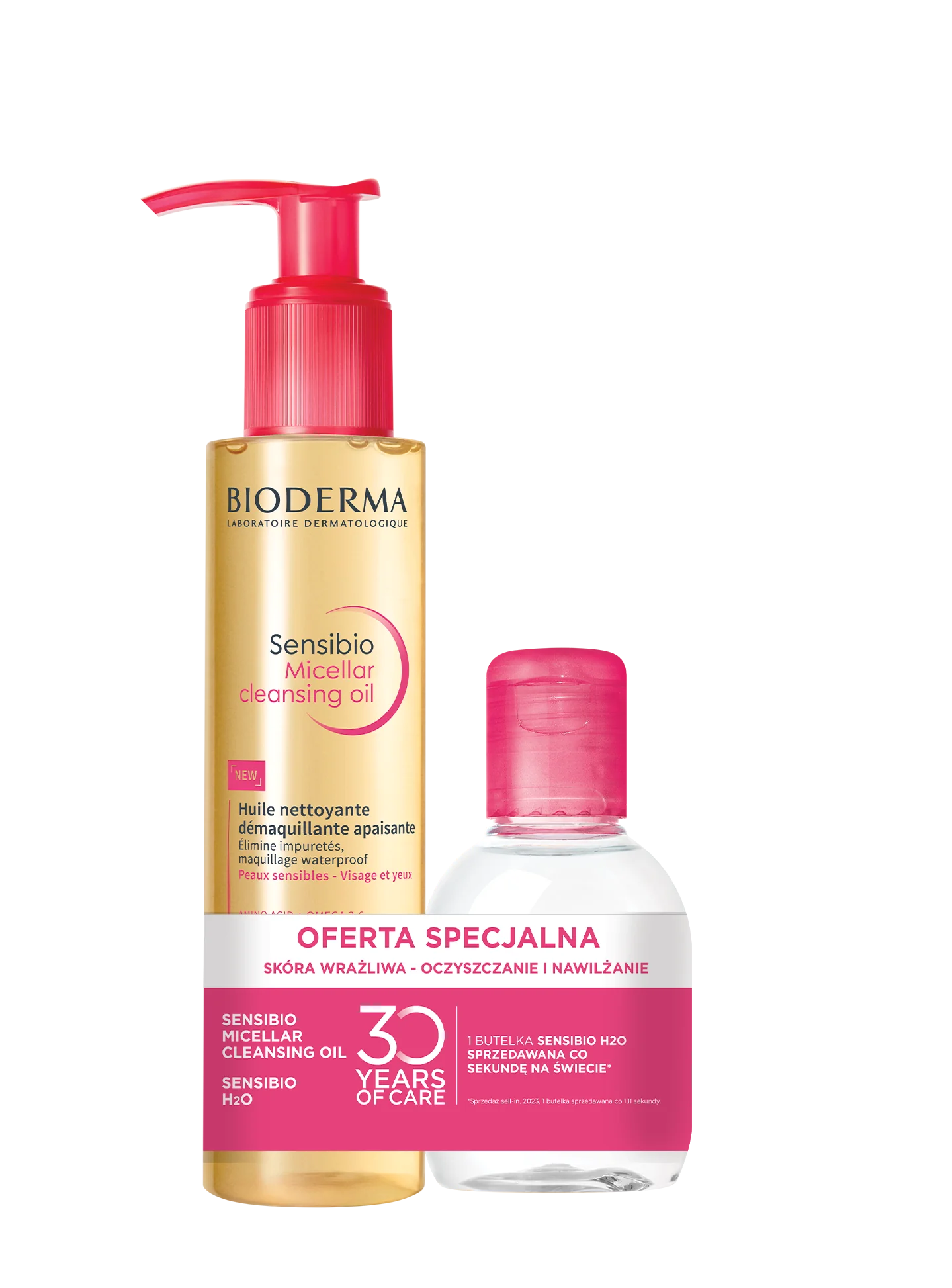 Bioderma Zestaw Sensibio Micellar Cleansing Oil 150 ml + H2O 100 ml