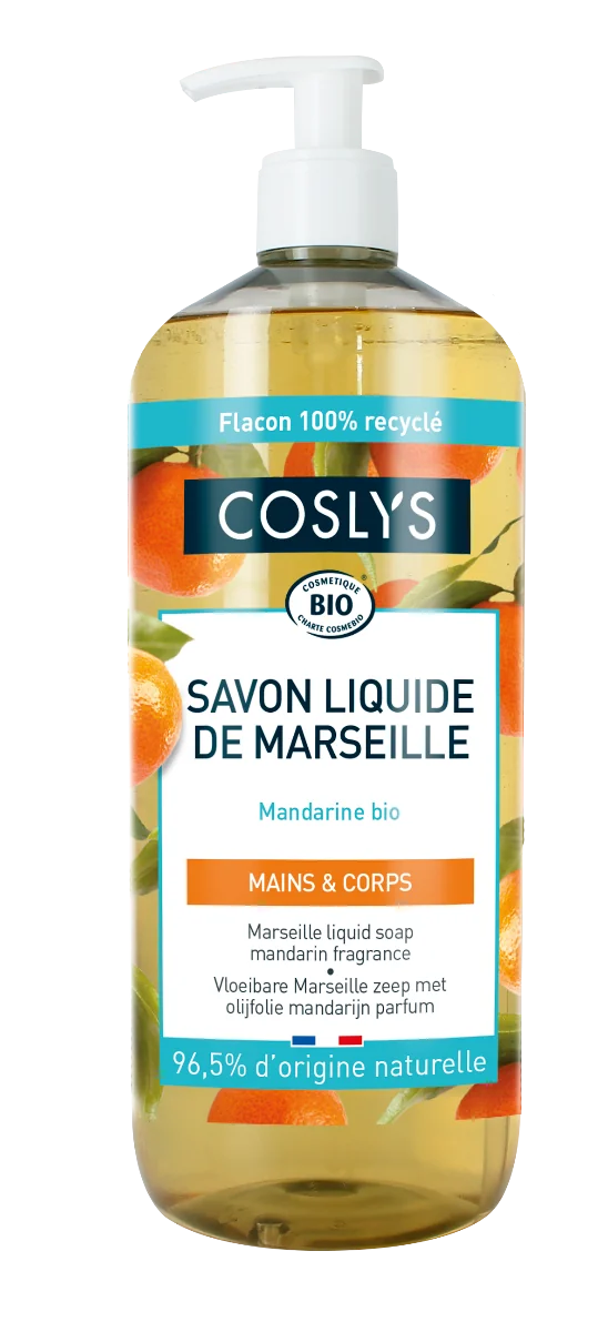 Coslys mydło marsylskie na bazie oliwy z oliwek Mandarynka, 1000 ml