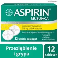Aspirin Musująca, 500 mg, 12 tabletek musujących