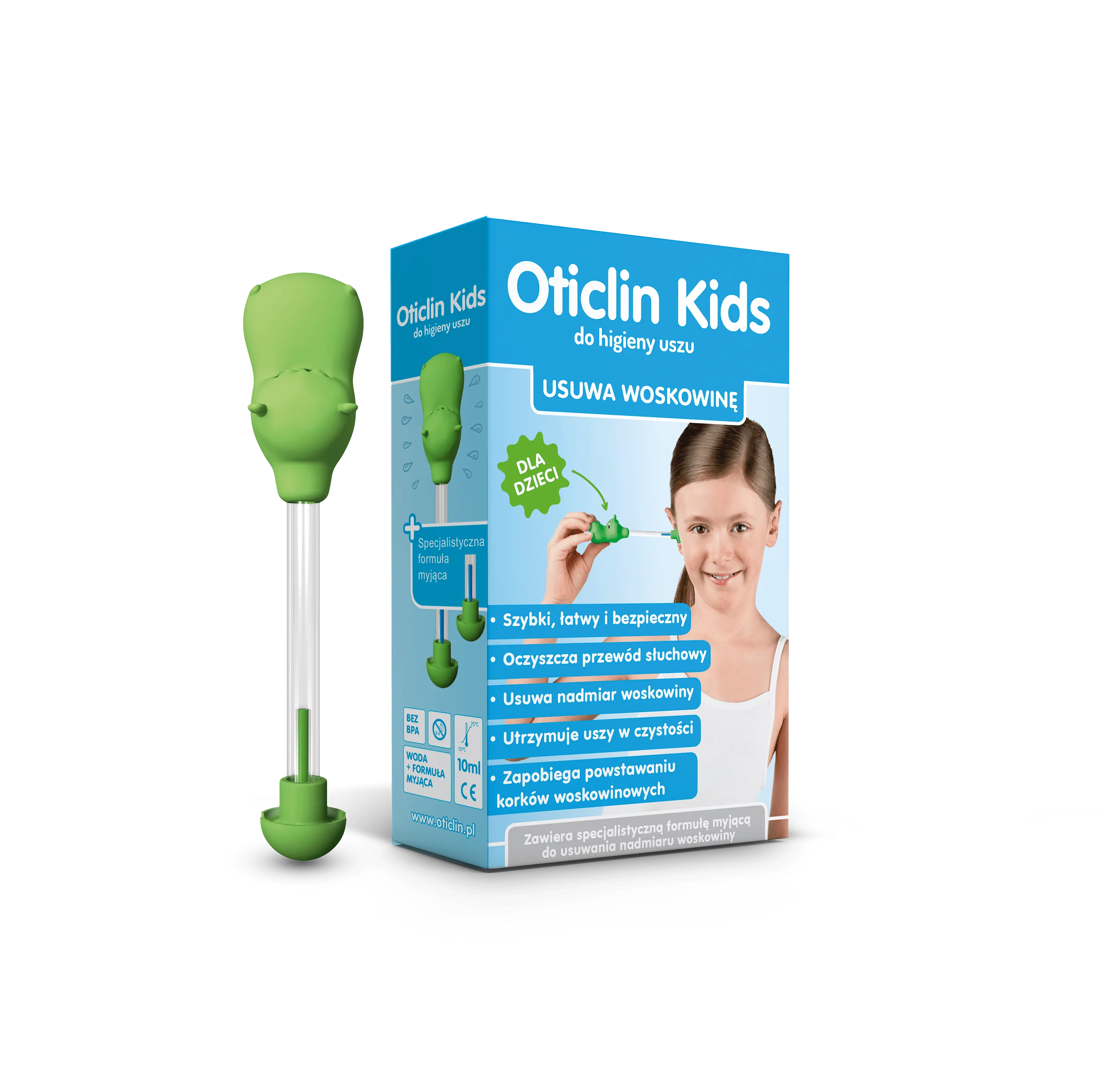 Oticlin Kids, do higieny uszu, 10 ml