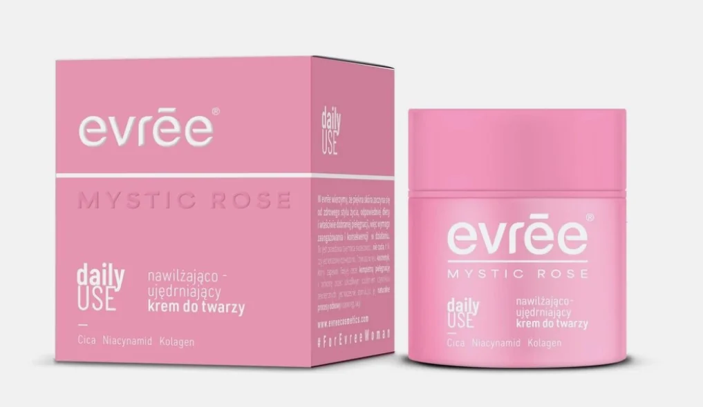 Evrēe Mystic Rose nawilżająco-ujędrniający krem do twarzy, 50 ml