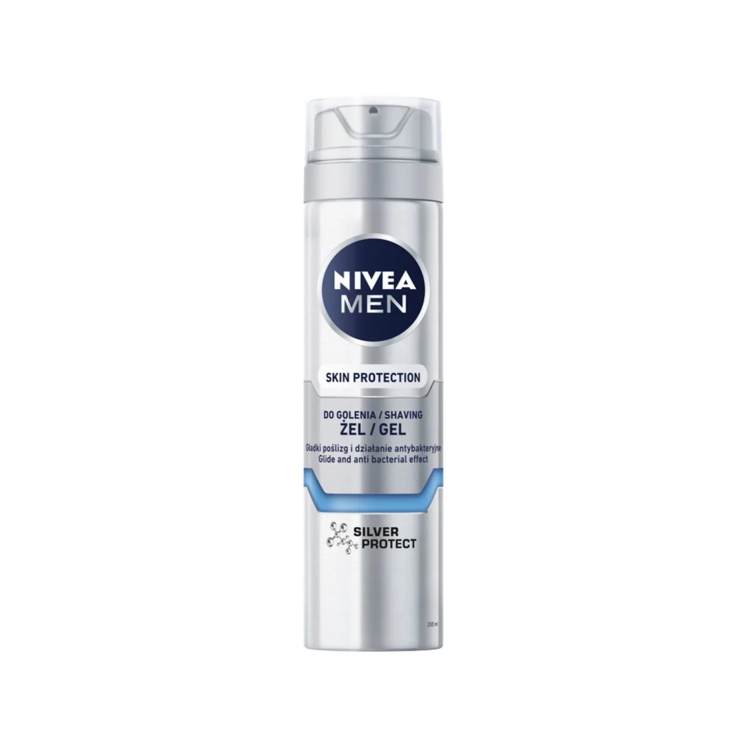 Nivea Men Skin Protection żel do golenia Silver Protect, 200 ml