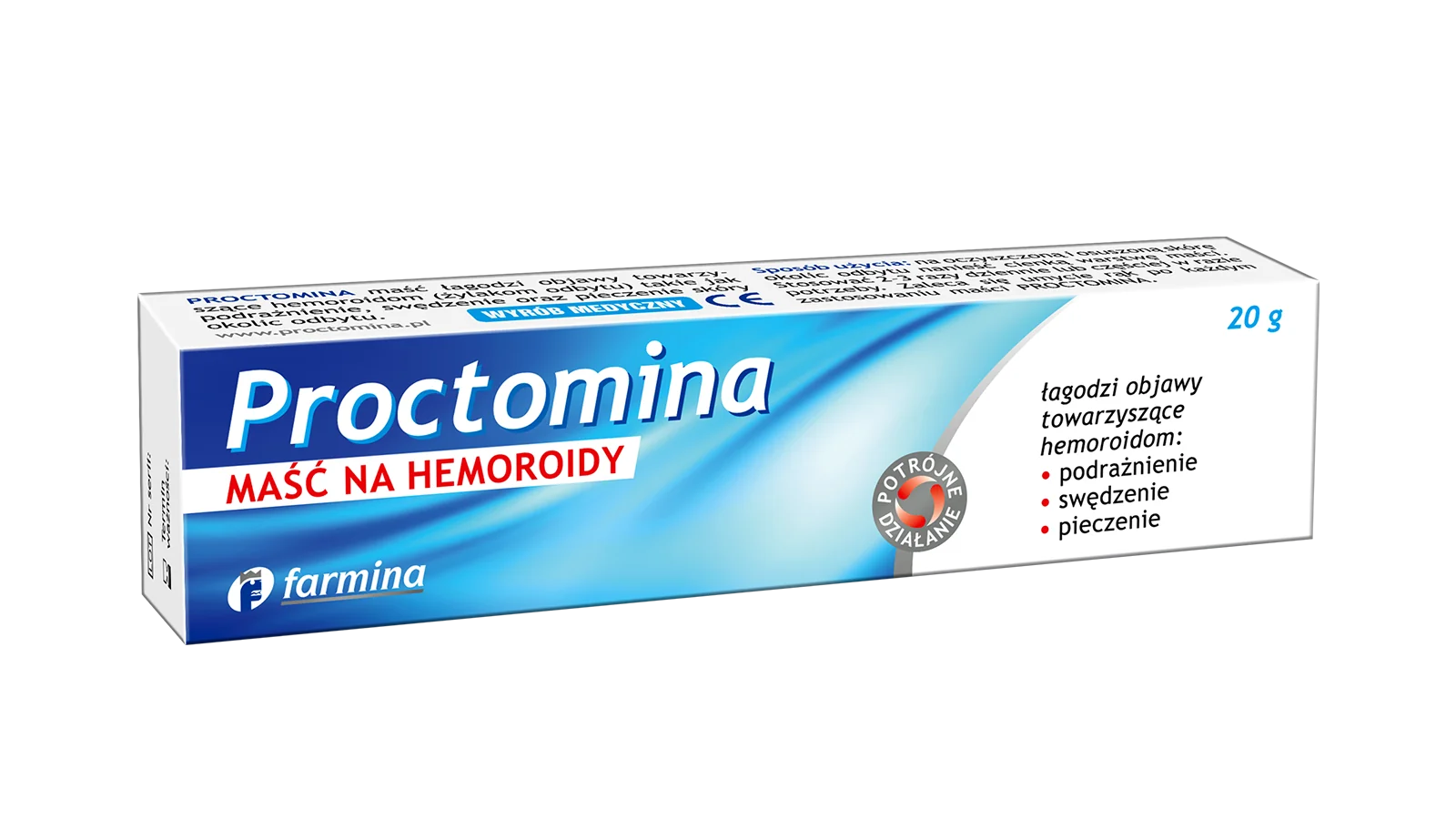 Proctomina maść na hemoroidy, 20g