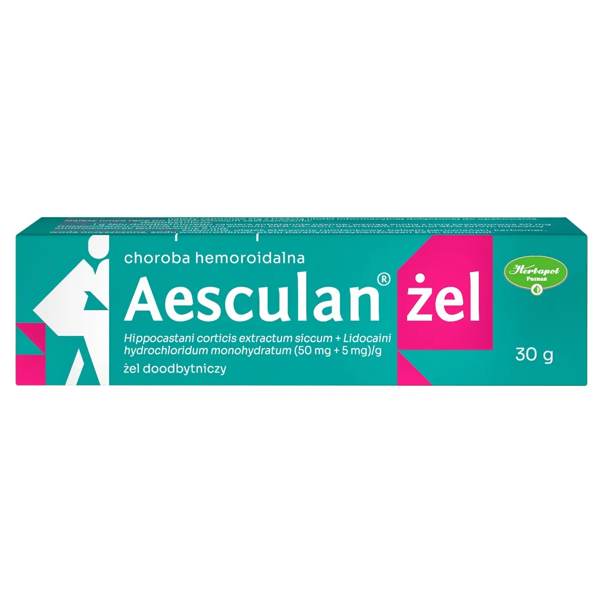 Aesculan (50 mg + 5 mg)/g żel doodbytniczy, 30 g