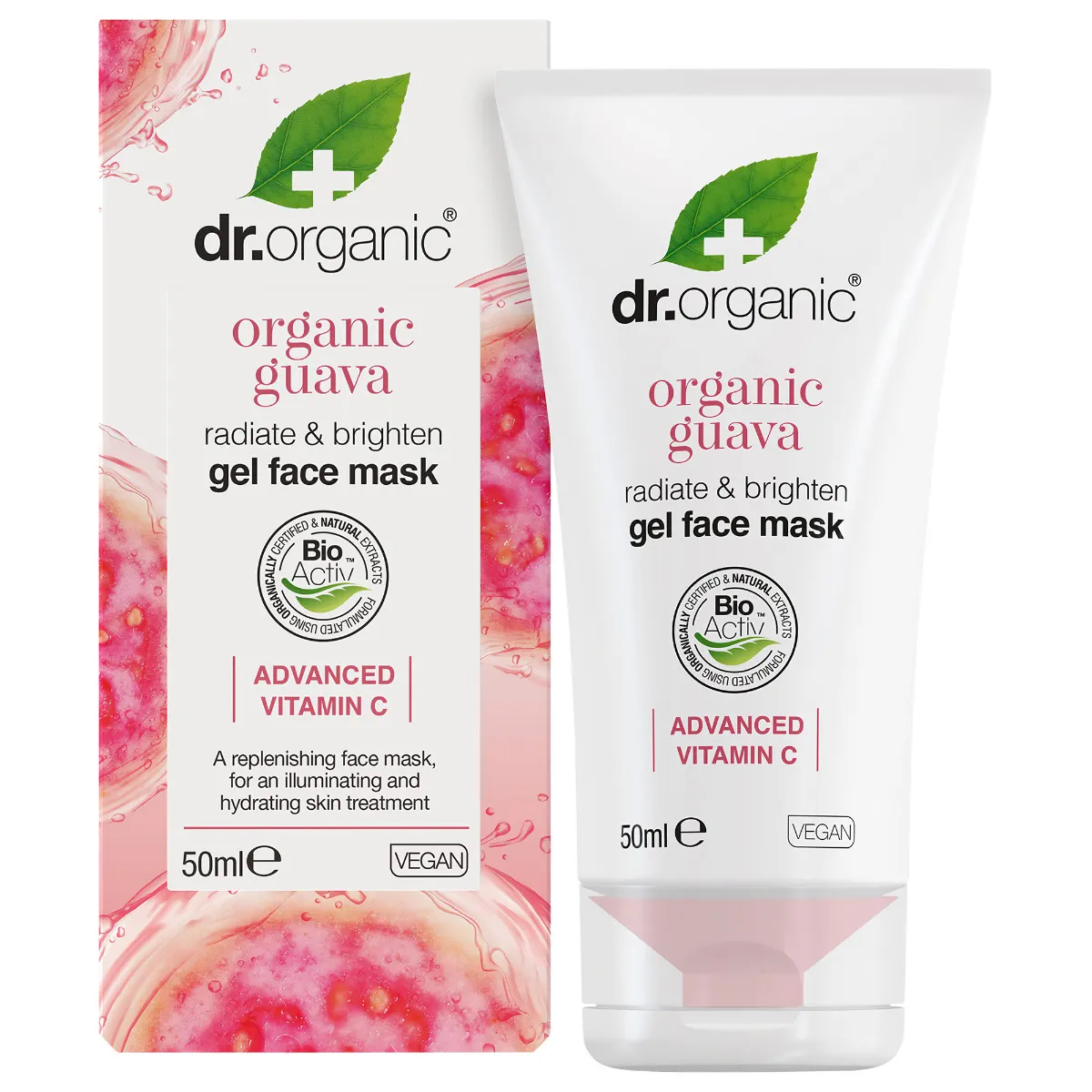 Dr Organic, maska do twarzy z guavą, 50 ml