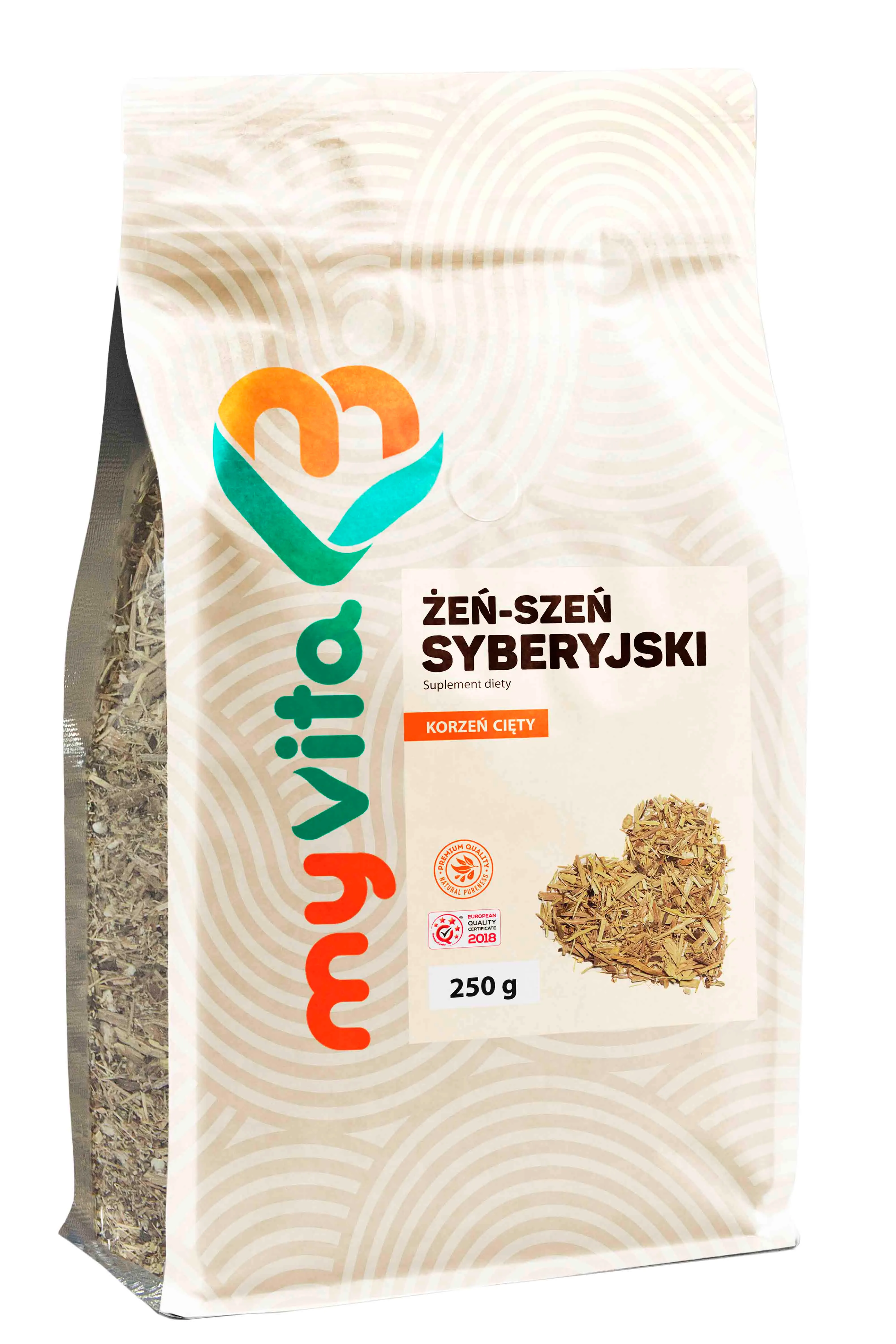 MyVita, Żeń-szeń syberyjski, suplement diety, korzeń cięty, 250g