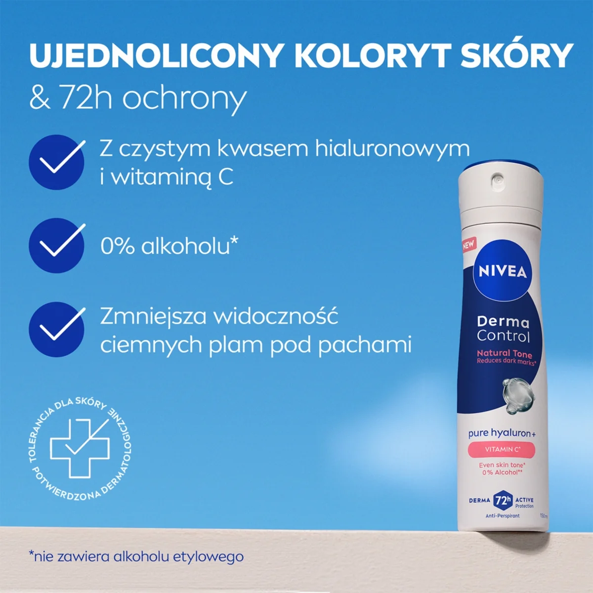 Nivea Derma Control Natural Tone antyperspirant w sprayu, 150 ml