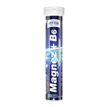 Magnez +B6 VITTER BLUE, suplement diety, tabletki musujące, 20 tabletek 