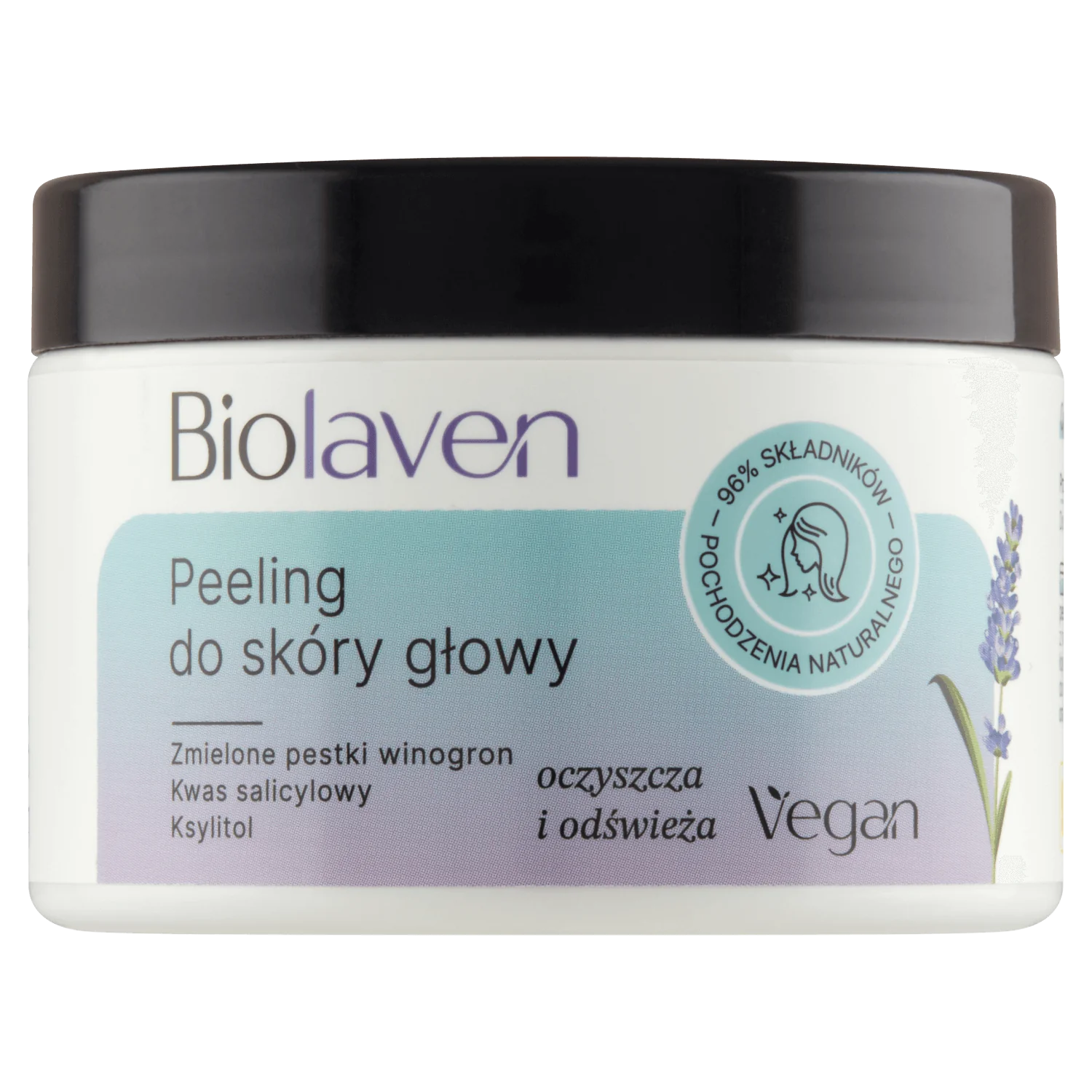 Biolaven organic peeling do skóry głowy Olej z pestek winogron & Olejek lawendowy, 150 ml