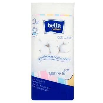 Bella Cotton, kwadratowe płatki kosmetyczne, 50 sztuk 