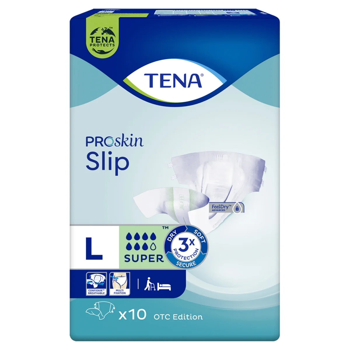 TENA ProSkin Slip pieluchomajtki Super L, 10 sztuk