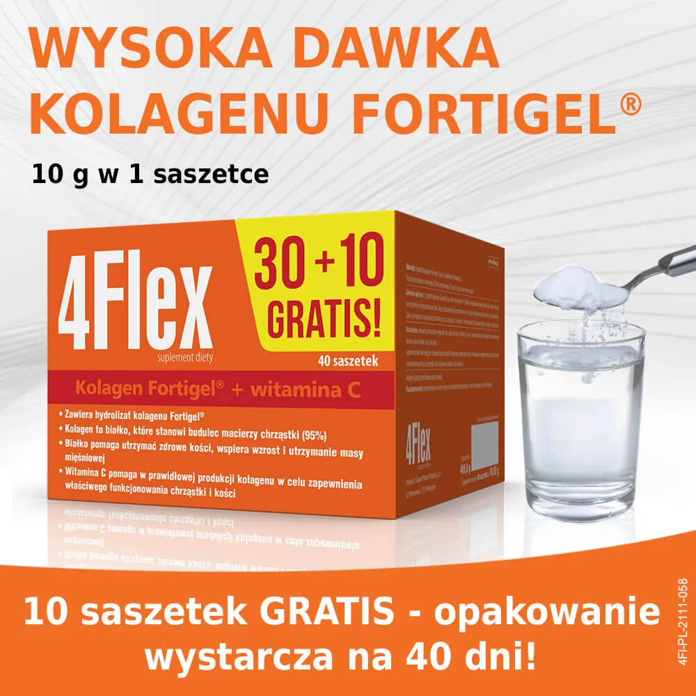 4Flex, suplement diety, 30 saszetek + 10 gratis 