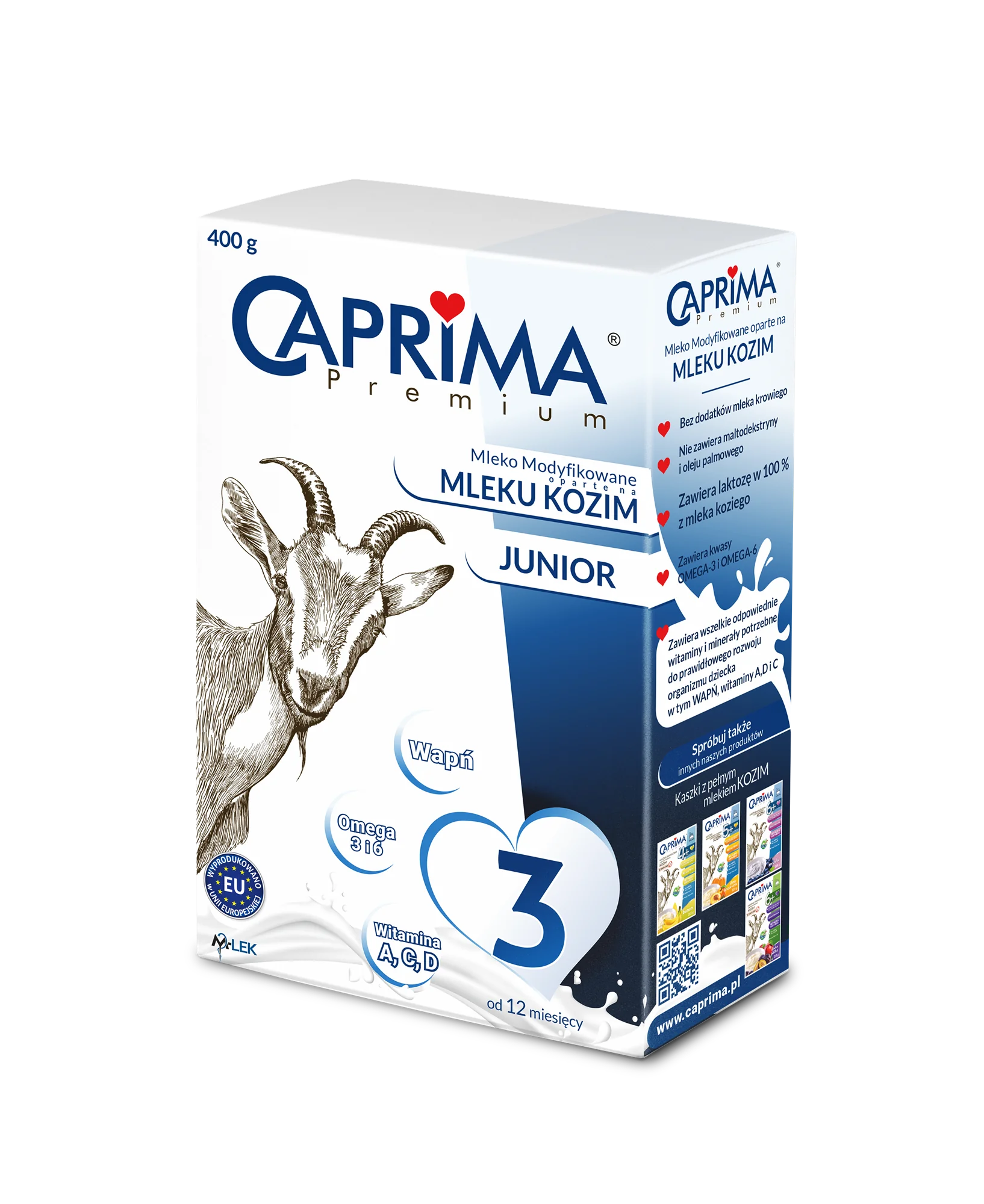 Caprima Premium 3 mleko Junior 12+ m, 400 g
