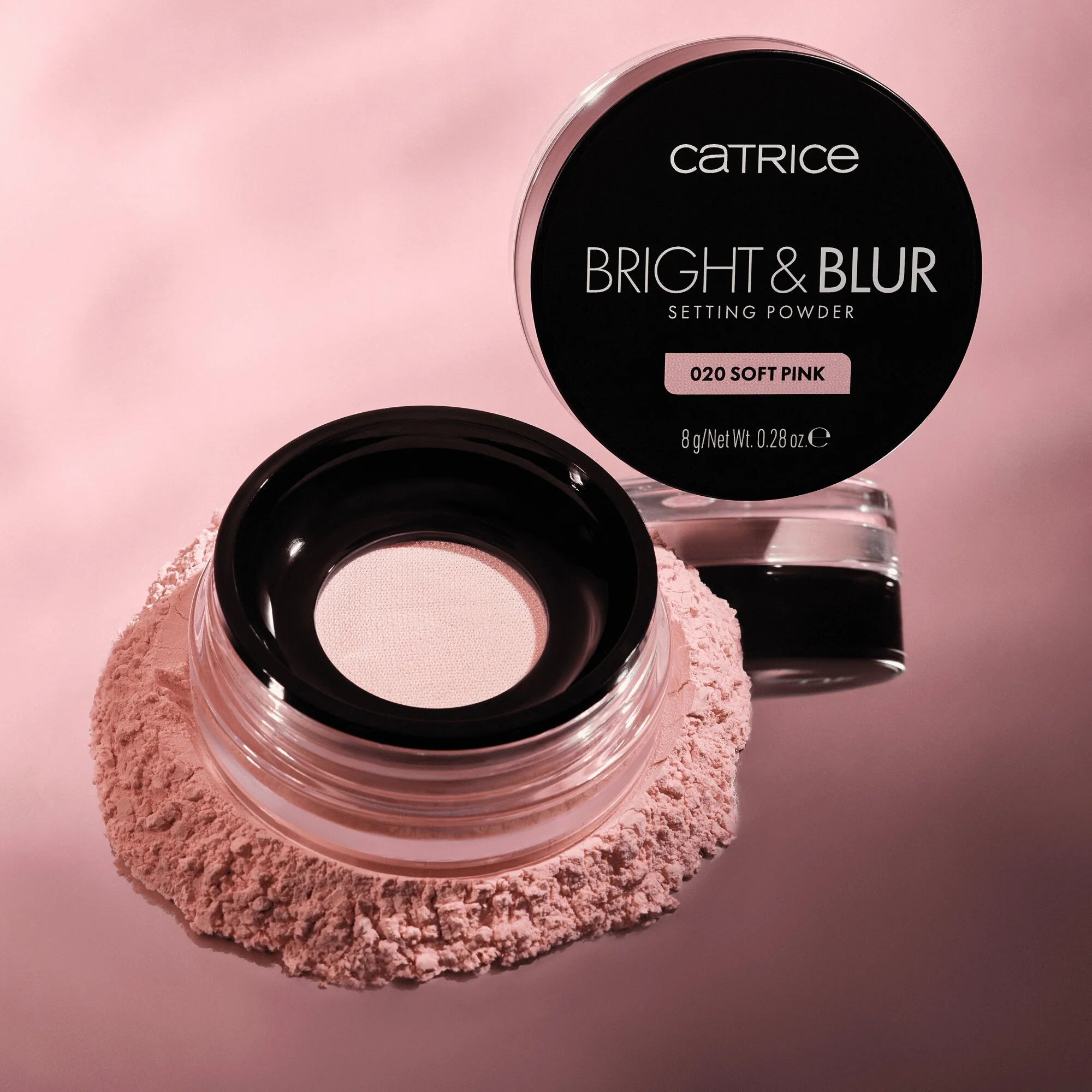 CATRICE Bright & Blur puder utrwalający 020 Soft Pink, 8 g