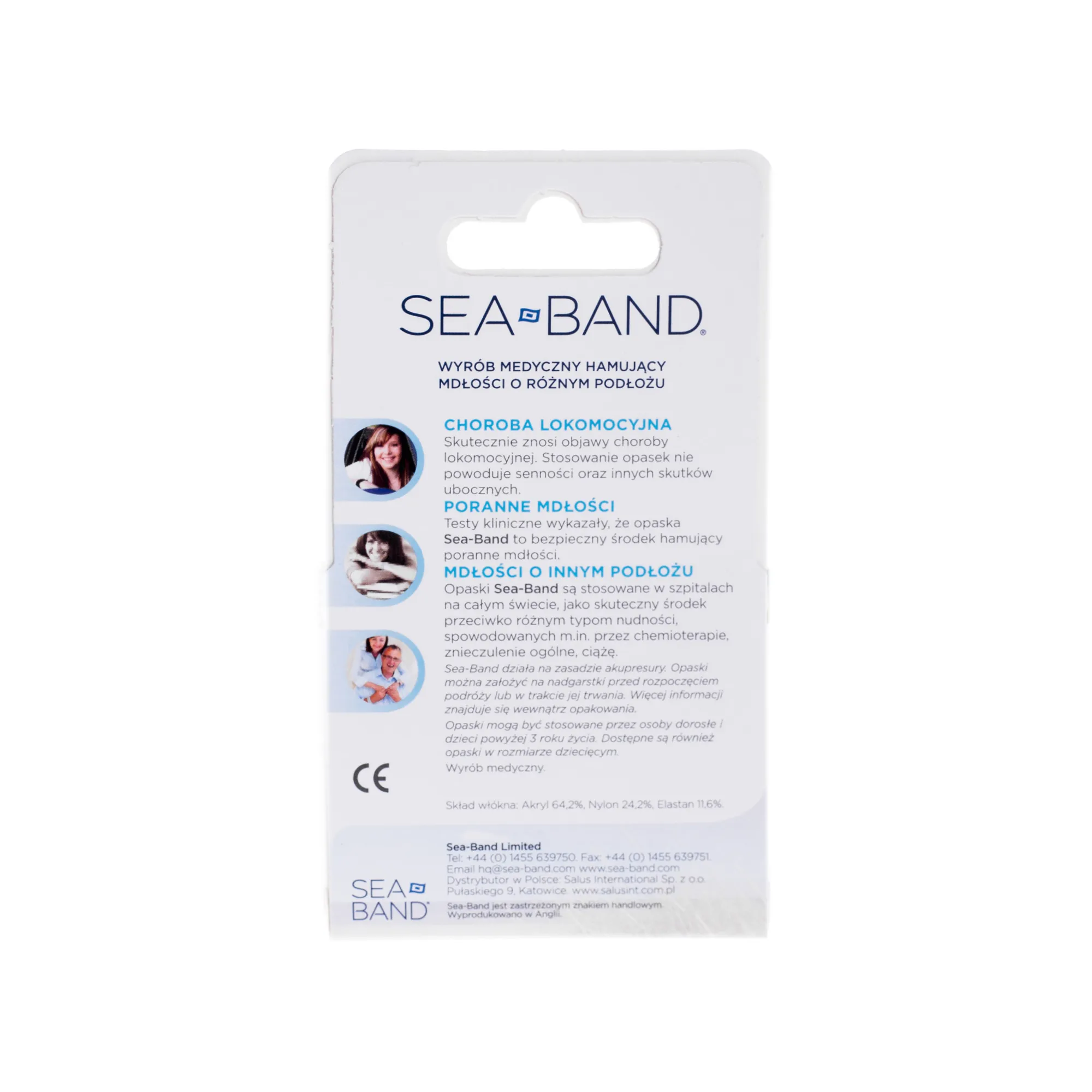 Sea Band opaski akupresurowe przeciw mdłościom, dla dorosłych 