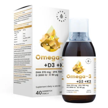 Aura Herbals Omega-3, Witamina D3 2000 K2MK7 płyn Aura Herbals Omega-3, Witamina D3 2000 K2MK7 płyn