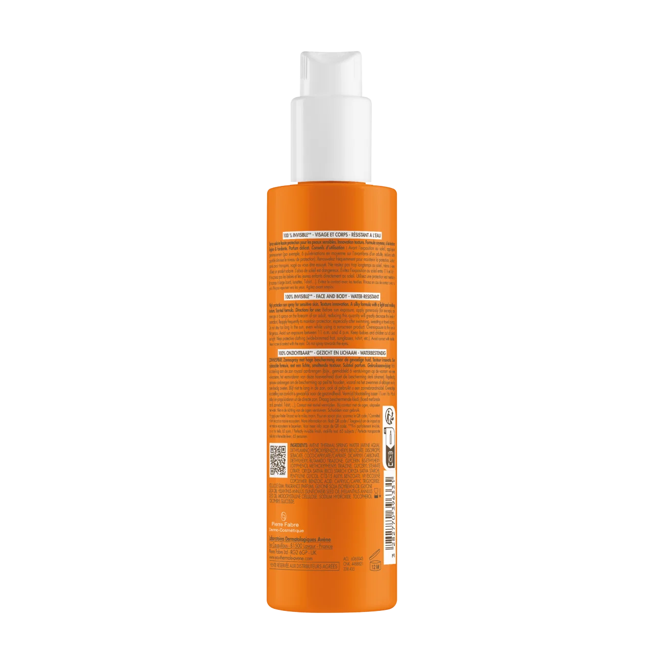 Avène Wysoka ochrona przeciwsłoneczna spray do ciała SPF 50+, 200 ml
