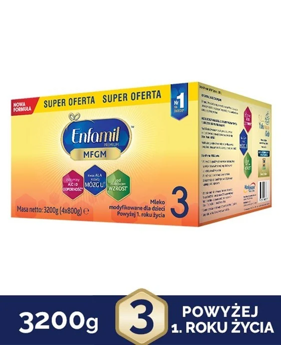 Enfamil Premium MFGM 3, mleko w proszku, 3200 g 
