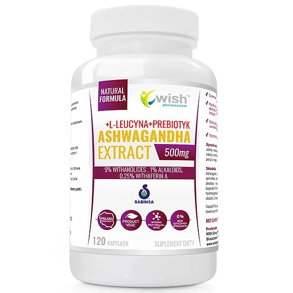 Wish Ashwaganda Ekstrakt 120 kapsułek wege