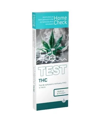 Milapharm Home Check Test THC domowy test paskowy do wykrywania THC w moczu, 1 sztuka