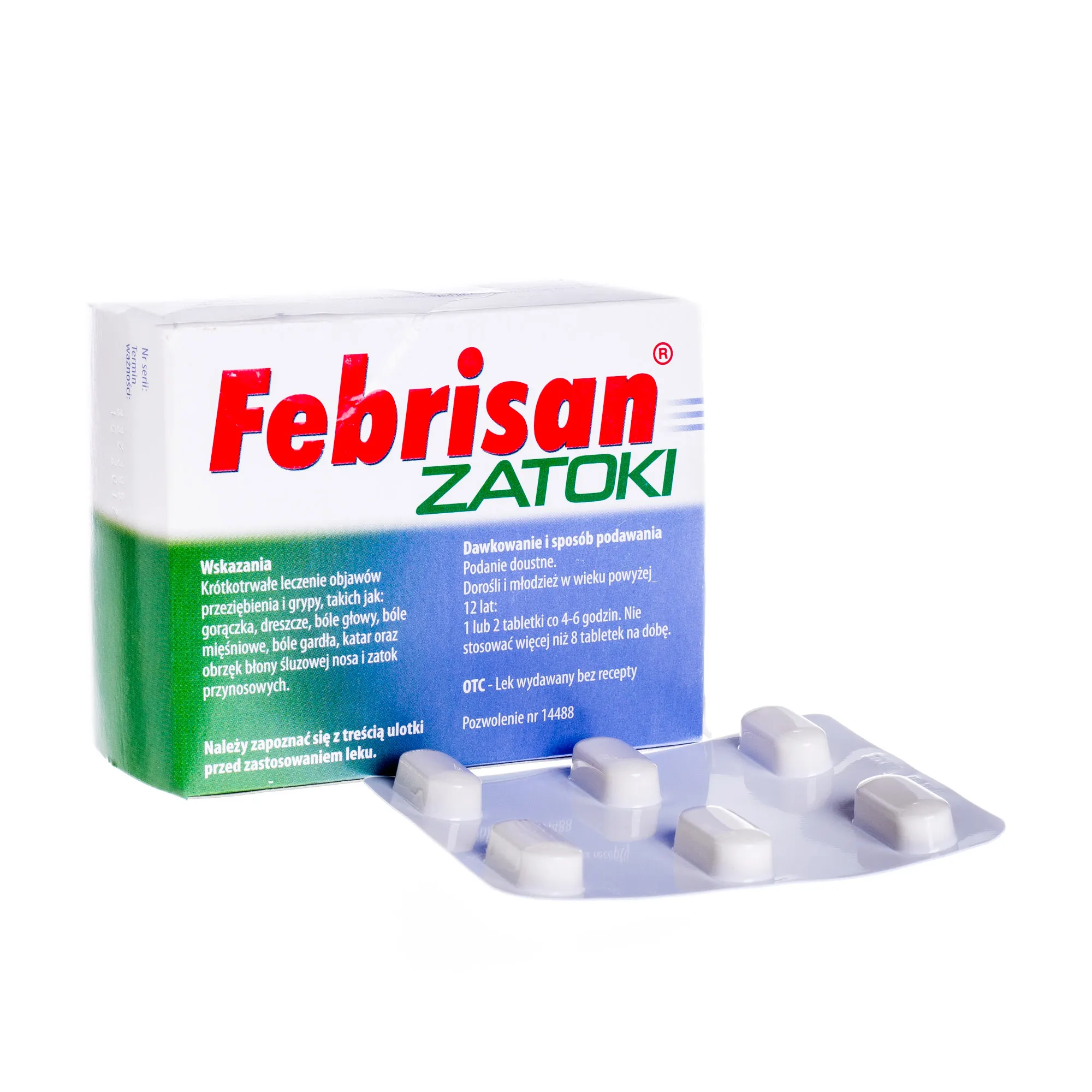 Febrisan Zatoki 500 mg+ 25 mg+ 5 mg, 24 tabletki powlekane