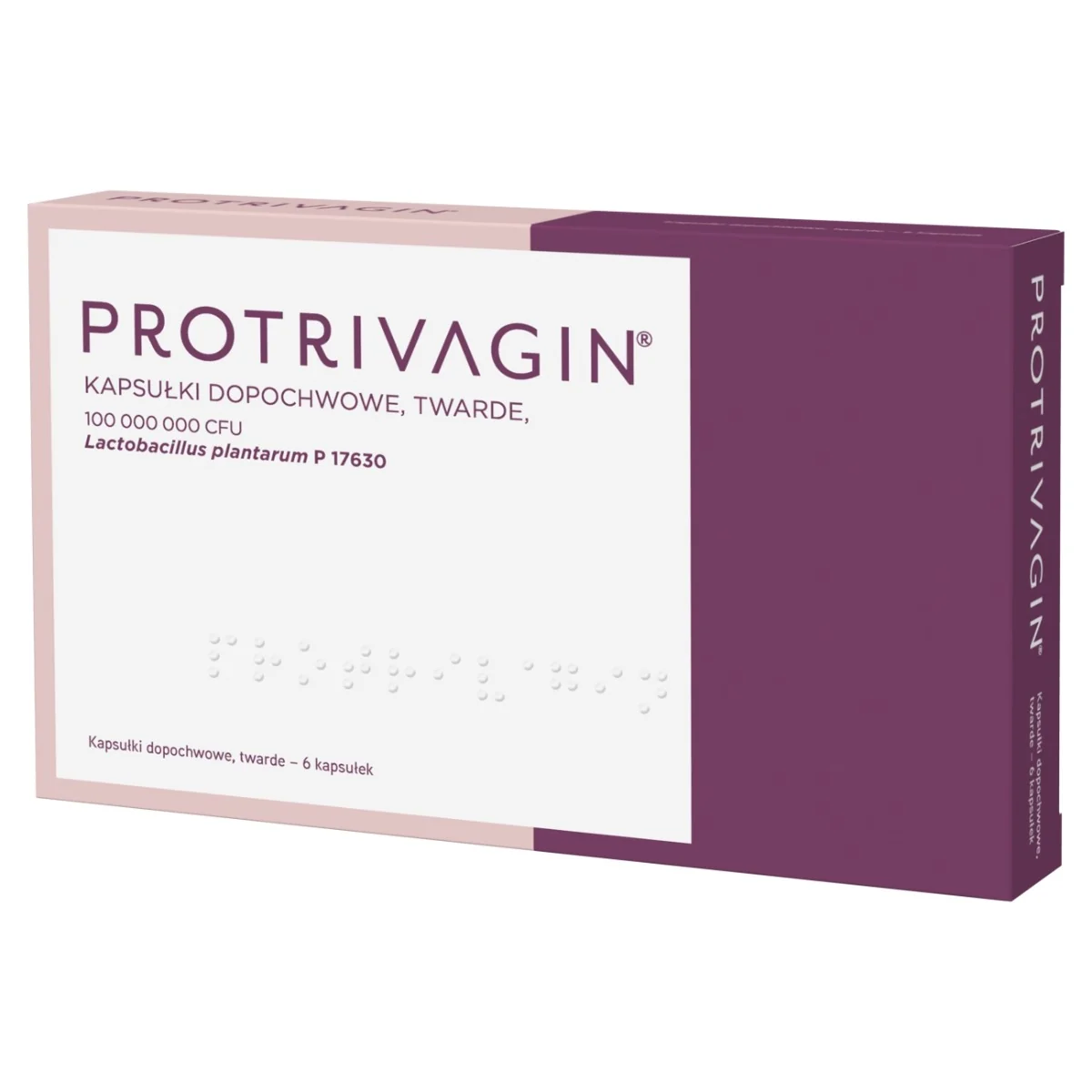 Protrivagin, kapsułki dopochwowe, twarde, 6sztuk