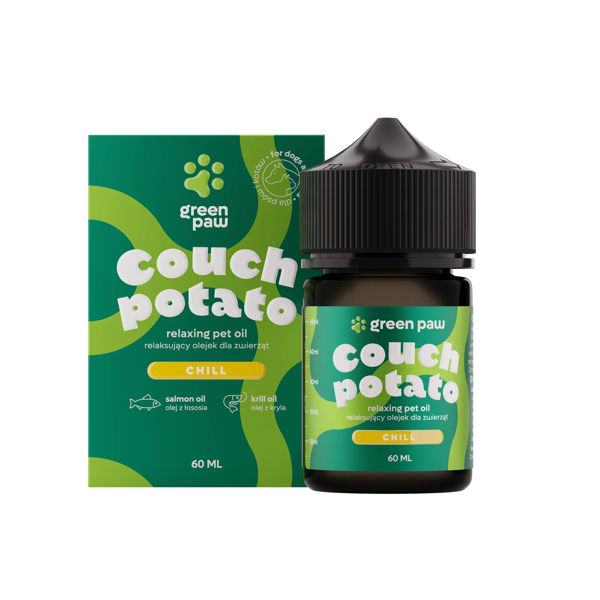 Green Paw Couch Potato olejek z CBD dla psów, 60 ml