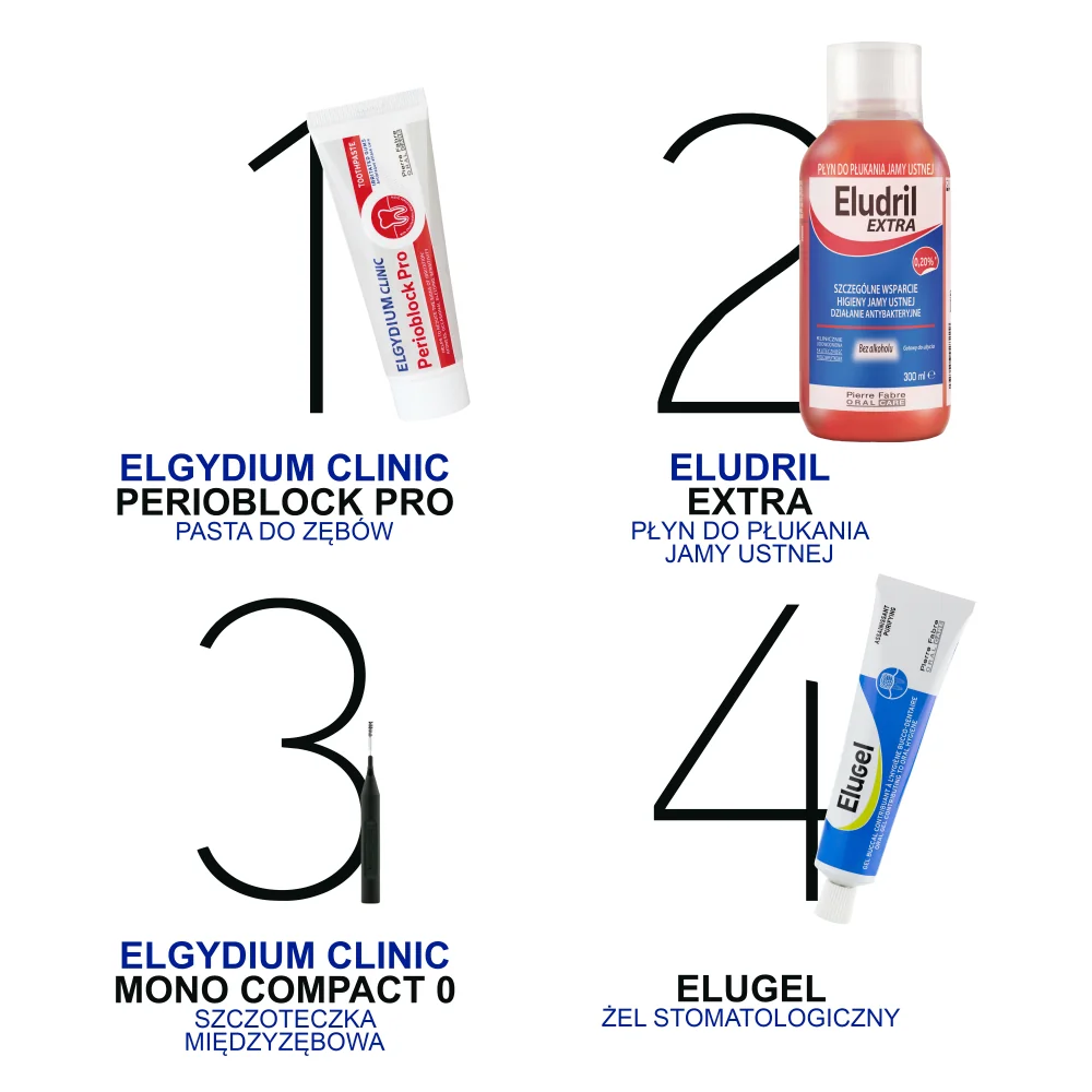 Elgydium Clinic Mono Compact czarna szczoteczka międzyzębowa, 4 sztuki