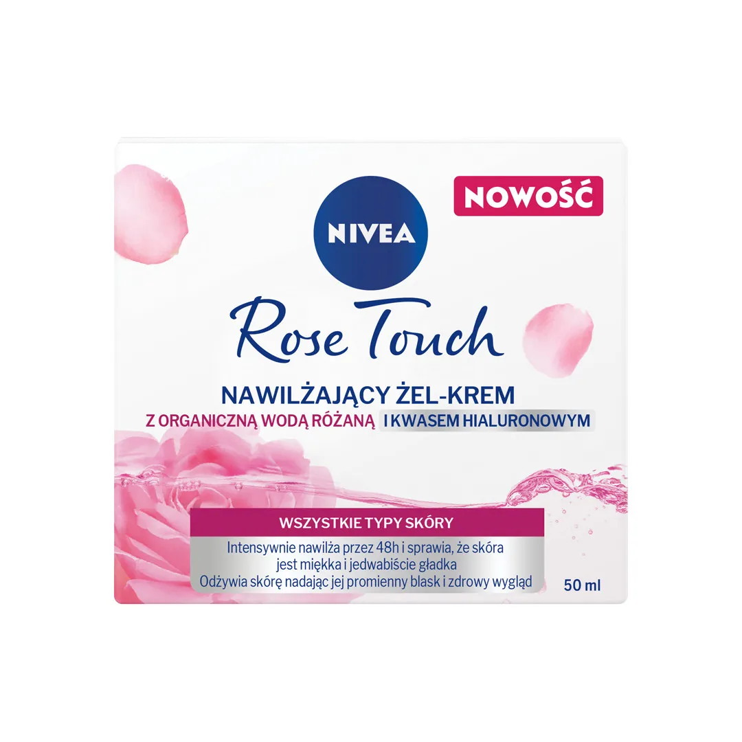 Nivea Rose Touch krem-żel nawilżający do twarzy różany, 50 ml