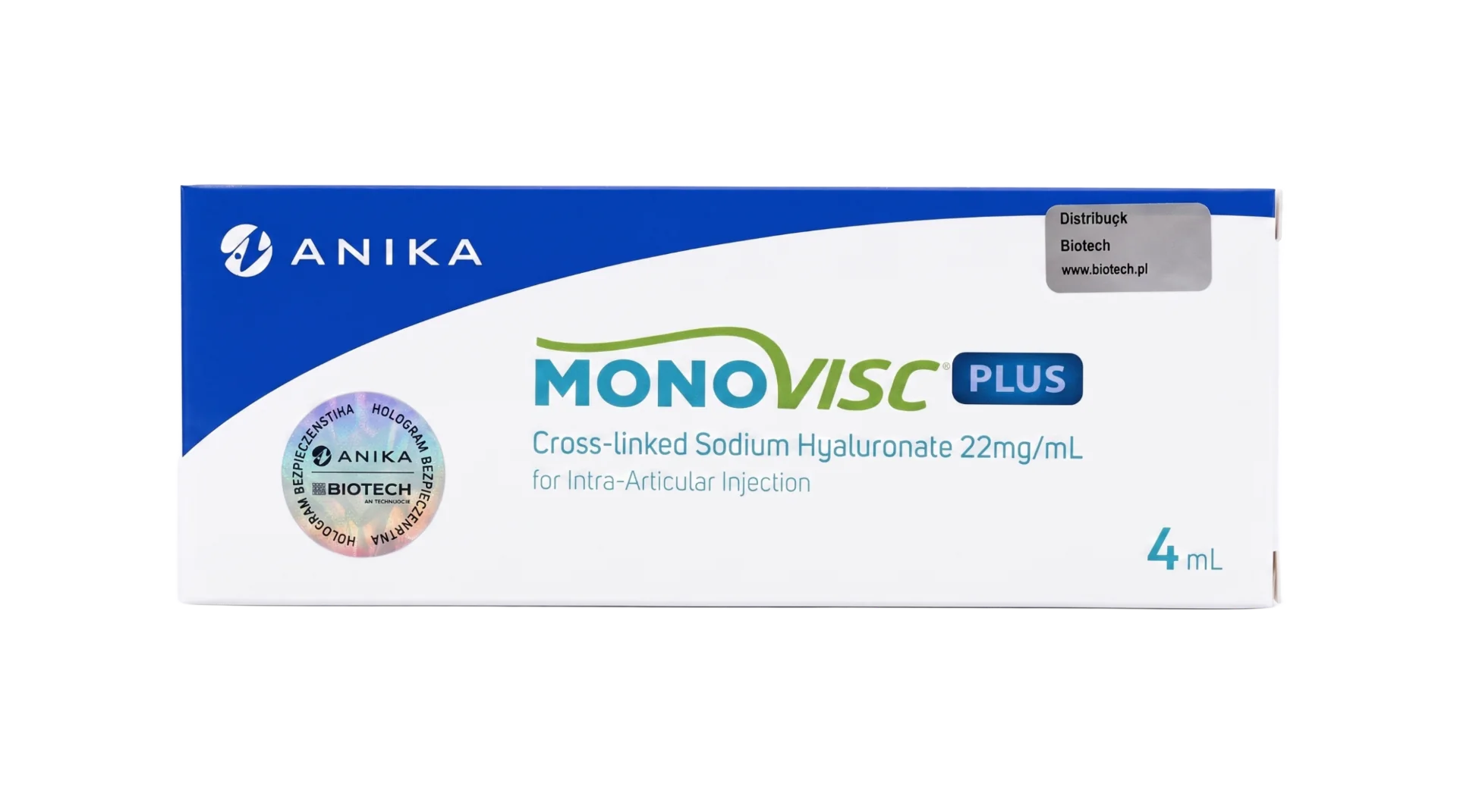 Monovisc Plus 22mg/ml 1 ampułkostrzykawka 4 ml