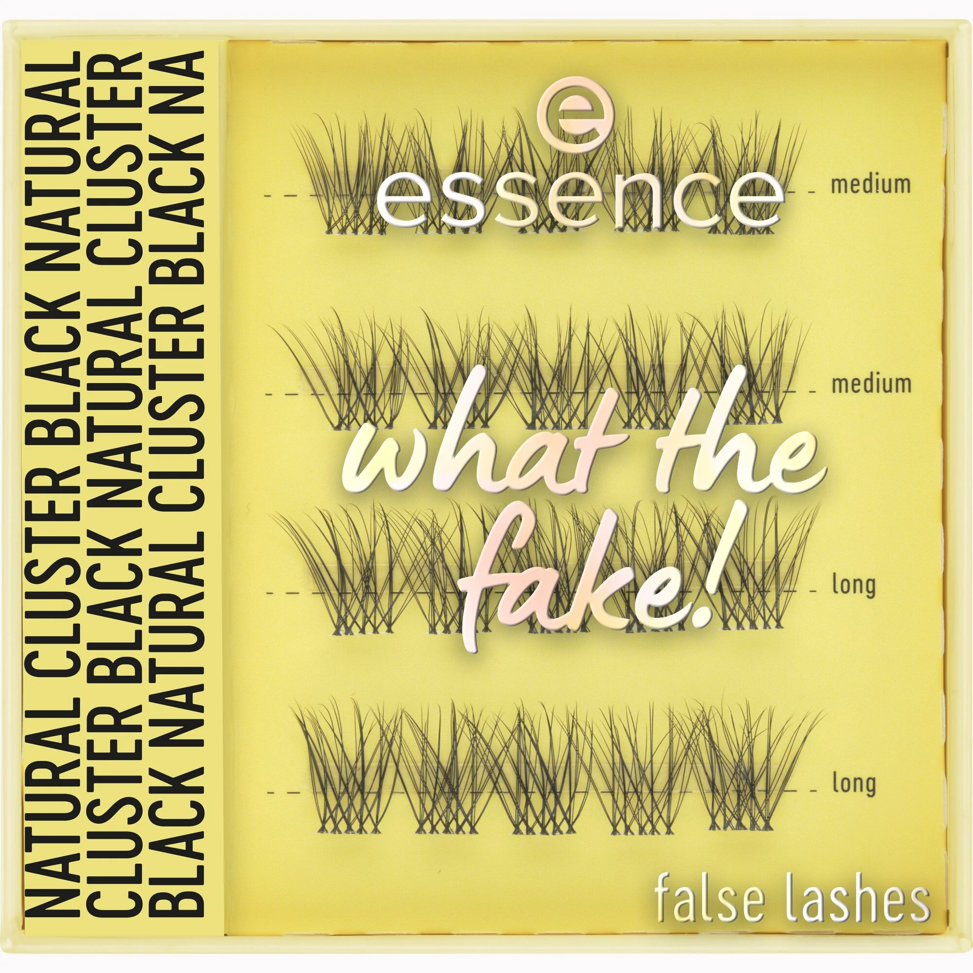 Essence What The Fake! sztuczne rzęsy kępki 06 Natural Cluster Black + klej, 1 g