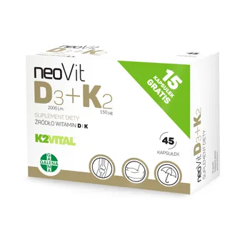 Neovit D3+K2, suplement diety, 45 kapsułek miękkich 